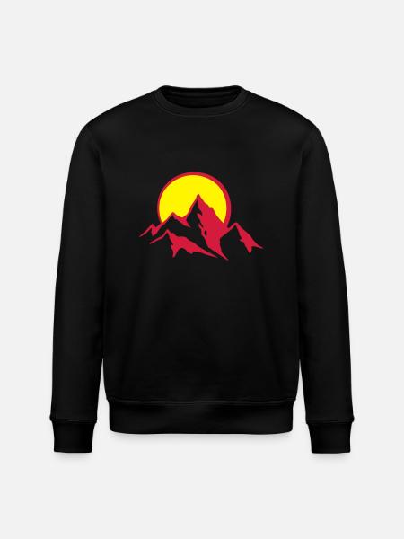 bergpanorama_4_2c - Stanley/Stella Unisex Bio-Sweatshirt ROLLER - Schwarz