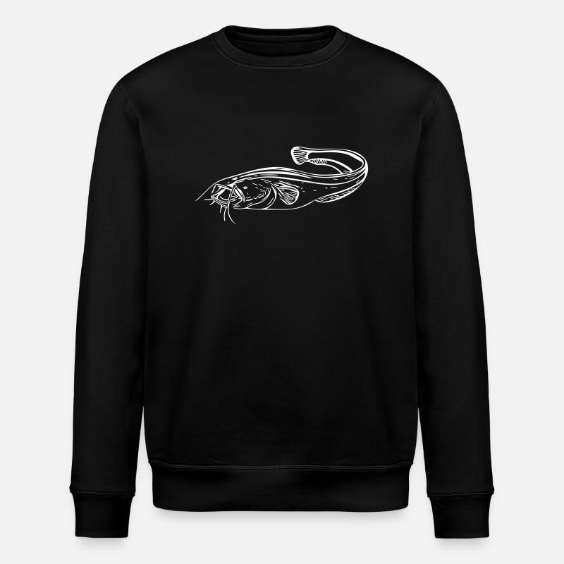 Poisson-chat - pêcheur - Sweat bio ROLLER Stanley/Stella Unisexe - noir
