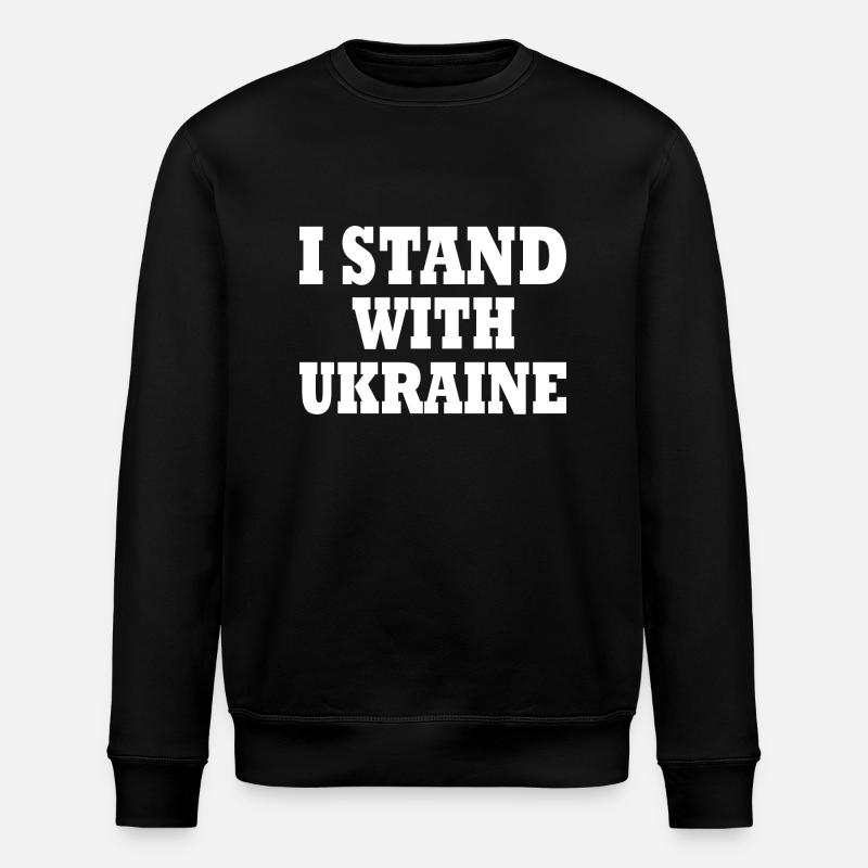 I stand with ukraine - Stanley/Stella ROLLER Unisex Organic Sweatshirt - black