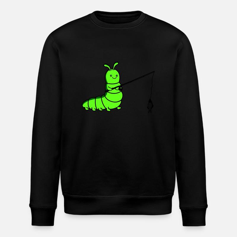 raupe angelt - Stanley/Stella Unisex Bio-Sweatshirt ROLLER - Schwarz