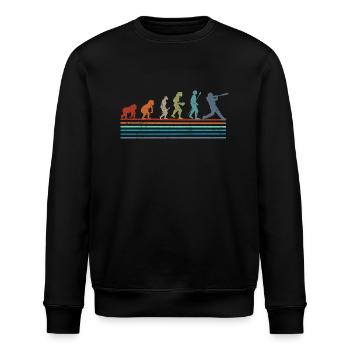 Vintage Baseball Retro Evolution - Stanley/Stella Unisex Bio-Sweatshirt ROLLER - Schwarz - Vorne - Nik (191cm)