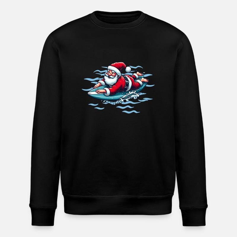 Père Noël surf - Sweat bio ROLLER Stanley/Stella Unisexe - noir