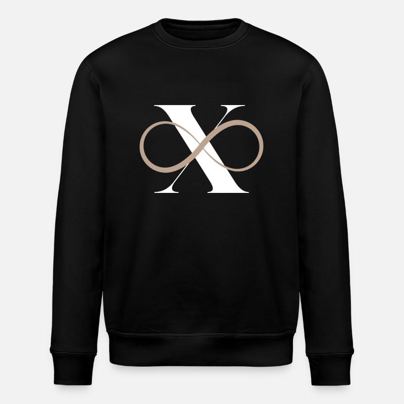 Lettre x infinie - Sweat bio ROLLER Stanley/Stella Unisexe - noir
