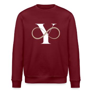 Unendlicher Buchstabe - Stanley/Stella Unisex Bio-Sweatshirt ROLLER - Burgunderrot - Vorne - Nik (191cm)