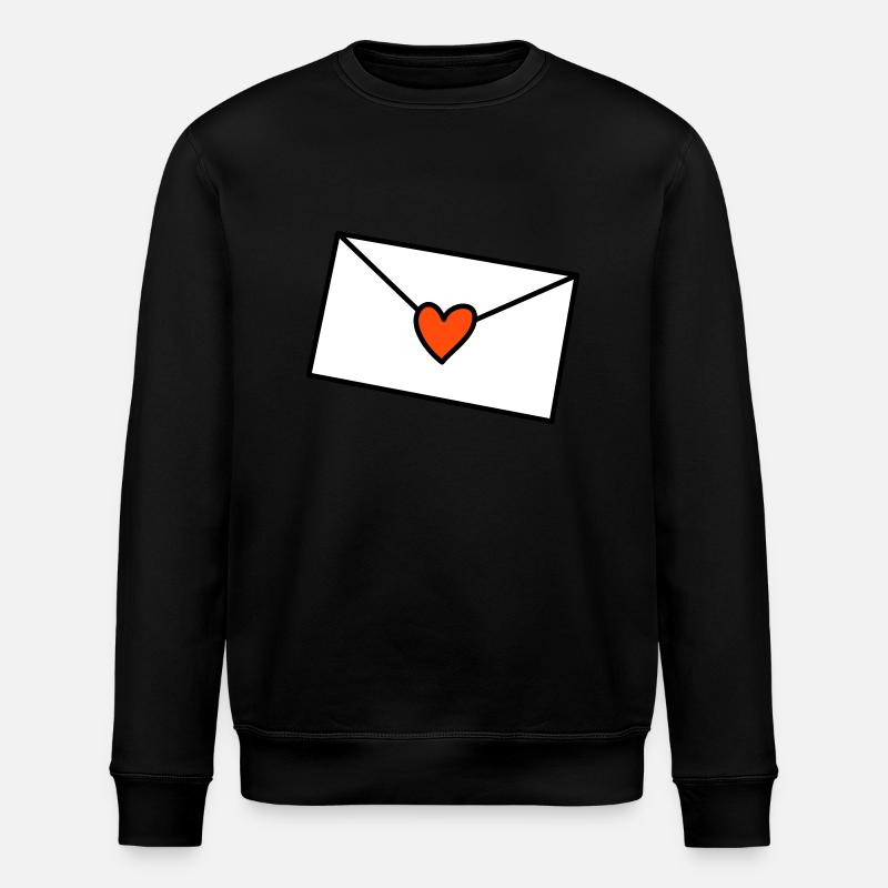 Brief Herz dreifarbig - Stanley/Stella Unisex Bio-Sweatshirt ROLLER - Schwarz
