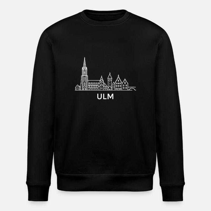 Ulm in White - Stanley/Stella Unisex Bio-Sweatshirt ROLLER - Schwarz