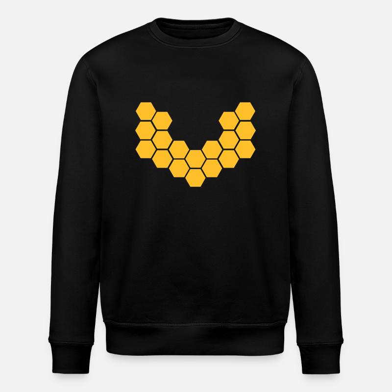 Honeycombs - Stanley/Stella ROLLER Unisex Organic Sweatshirt - black