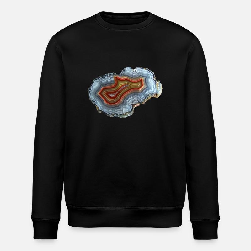 Agate mineral quartz geode gemstone - Stanley/Stella ROLLER Unisex Organic Sweatshirt - black