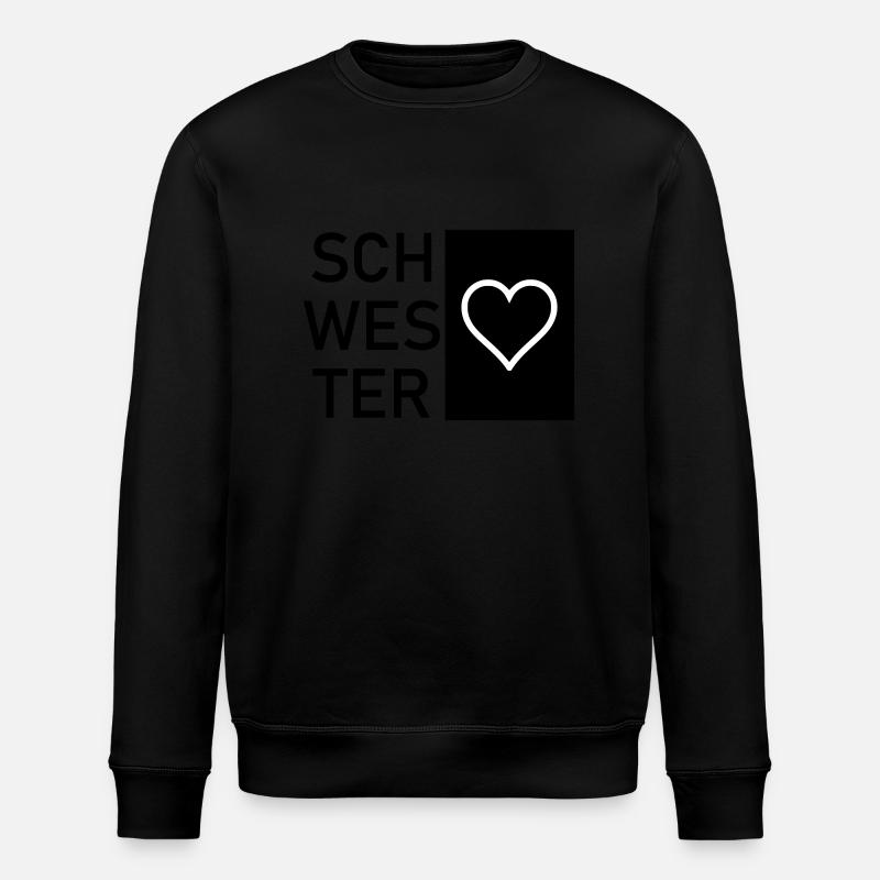 Schwesterherz - Stanley/Stella Unisex Bio-Sweatshirt ROLLER - Schwarz