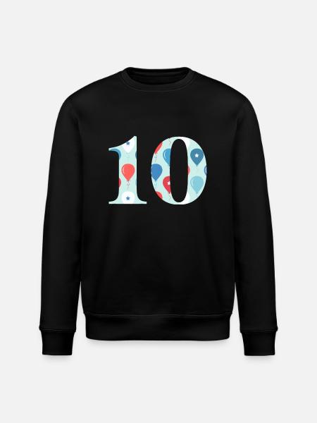 10th anniversary balloon - Stanley/Stella ROLLER Unisex Organic Sweatshirt - black