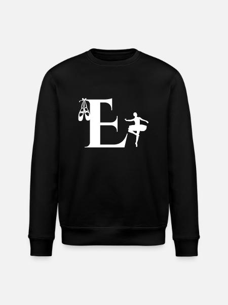 Letter e ballerina - Stanley/Stella ROLLER Unisex Organic Sweatshirt - black