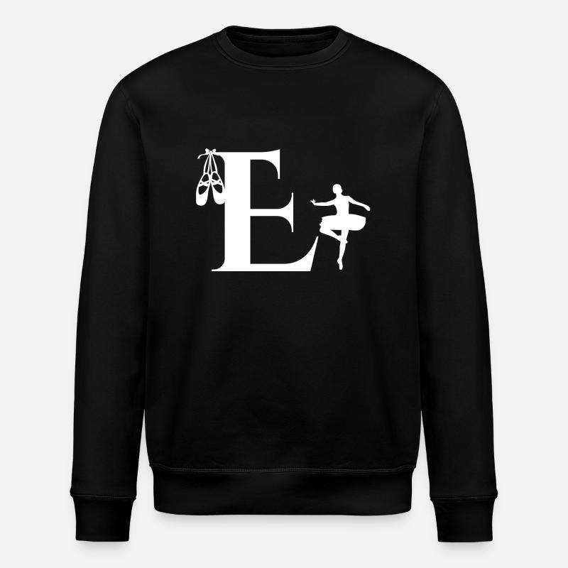 Letter e ballerina - Stanley/Stella ROLLER Unisex Organic Sweatshirt - black