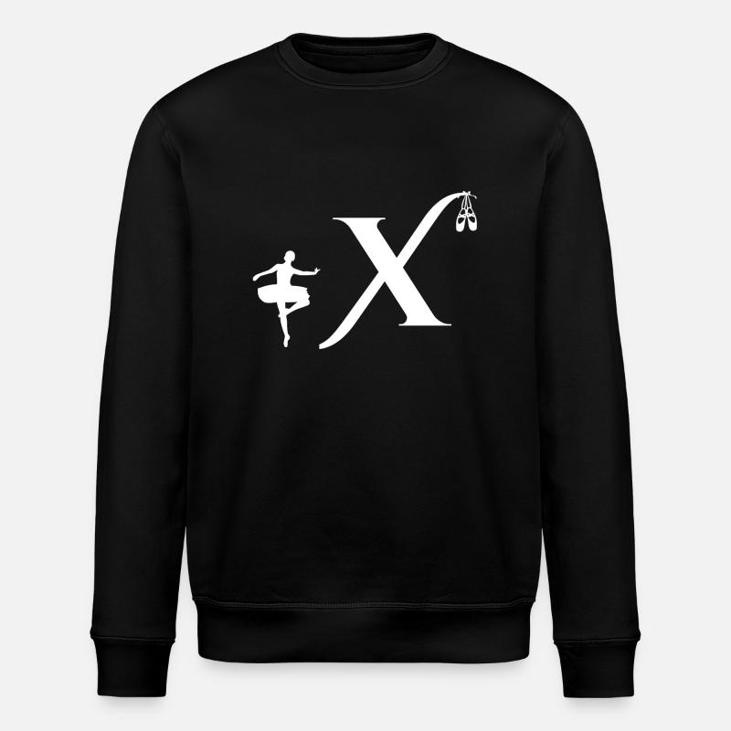 Buchstabe x Ballerina - Stanley/Stella Unisex Bio-Sweatshirt ROLLER - Schwarz
