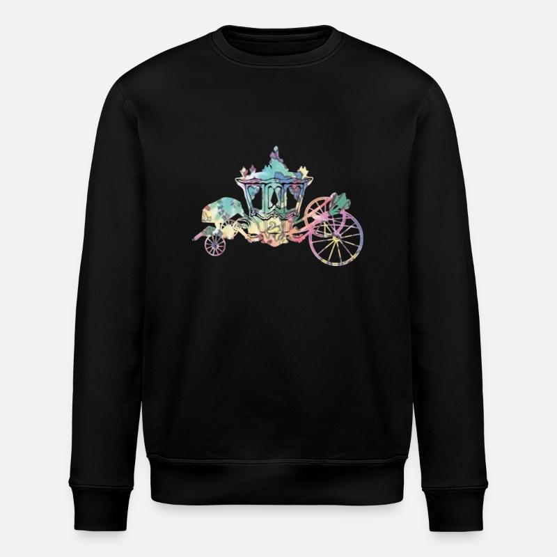 Silhouette der Kutsche - Stanley/Stella Unisex Bio-Sweatshirt ROLLER - Schwarz