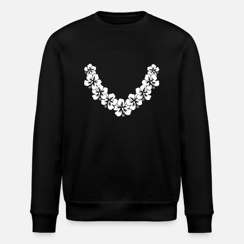 blumen kette - Stanley/Stella Unisex Bio-Sweatshirt ROLLER - Schwarz