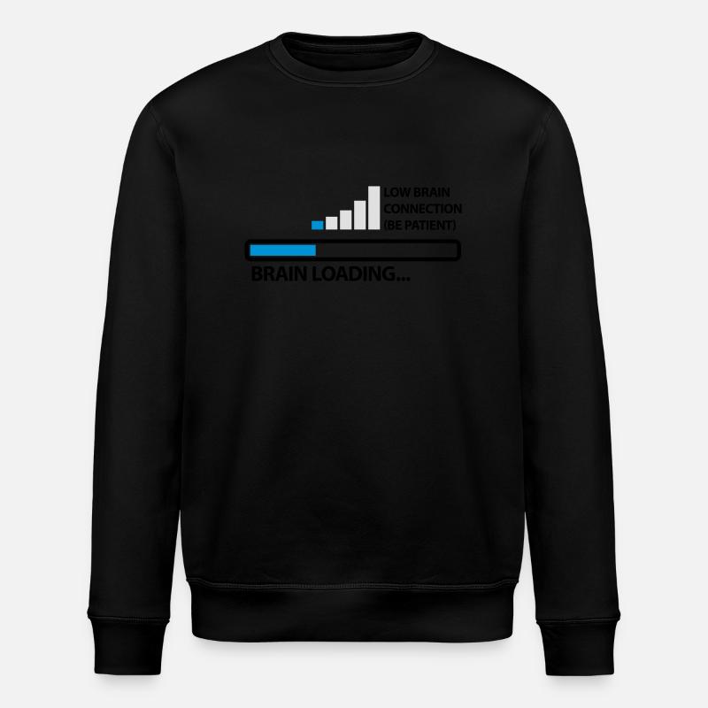 low_brain_connetion_loading_3c - Stanley/Stella ROLLER Unisex Organic Sweatshirt - black