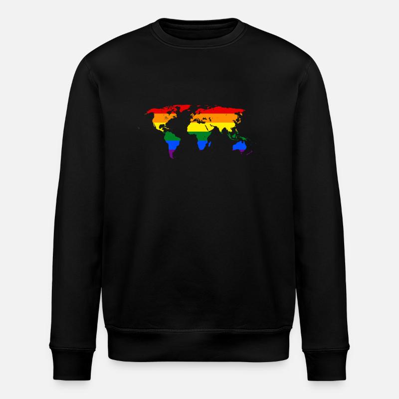 LGBT-WELTKARTE - Stanley/Stella Unisex Bio-Sweatshirt ROLLER - Schwarz