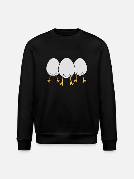 Chick In Egg Crew - Stanley/Stella ROLLER Unisex Organic Sweatshirt - black