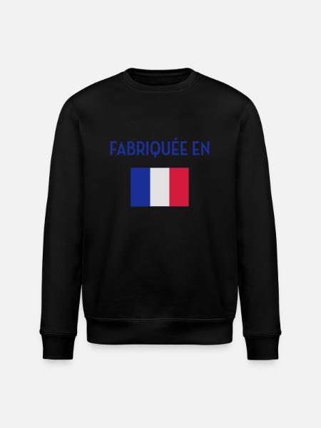 France / Français / Française / Bébé / Naissance - Stanley/Stella ROLLER Unisex Organic Sweatshirt - black