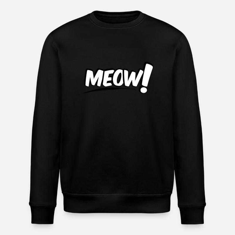 MEOW Miau Chat - Sweat bio ROLLER Stanley/Stella Unisexe - noir
