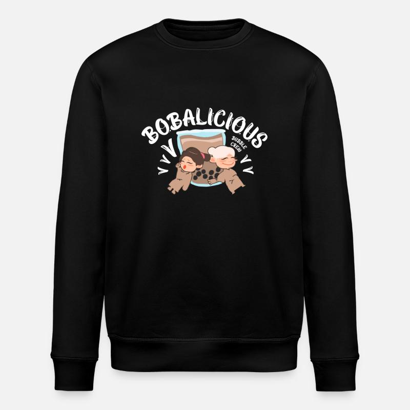 Optimistic - Cheerful Positive - Stanley/Stella ROLLER Unisex Organic Sweatshirt - black