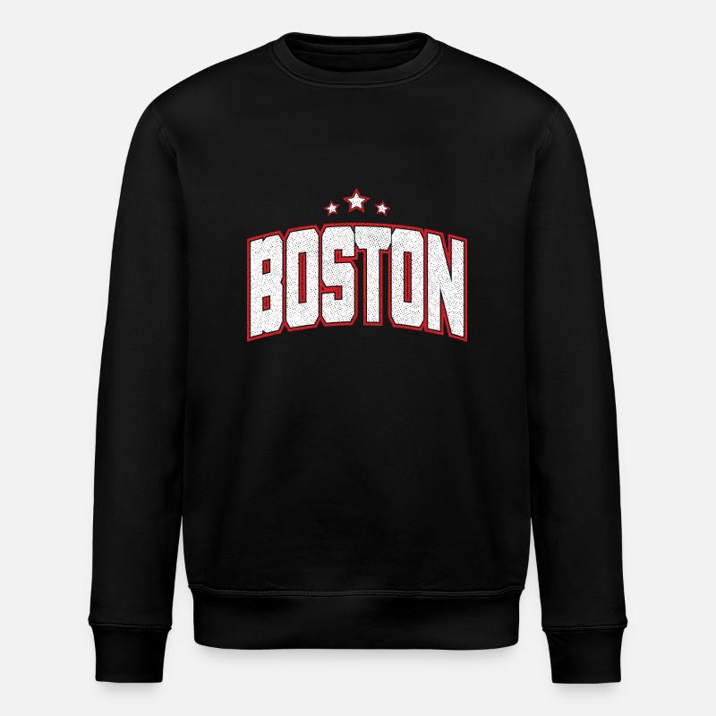 Boston Massachusetts - Sweat bio ROLLER Stanley/Stella Unisexe - noir