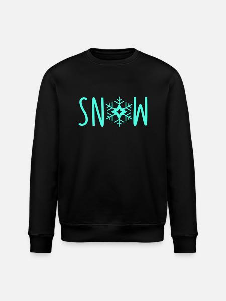 Snowflake Snow - Stanley/Stella ROLLER Unisex Organic Sweatshirt - black