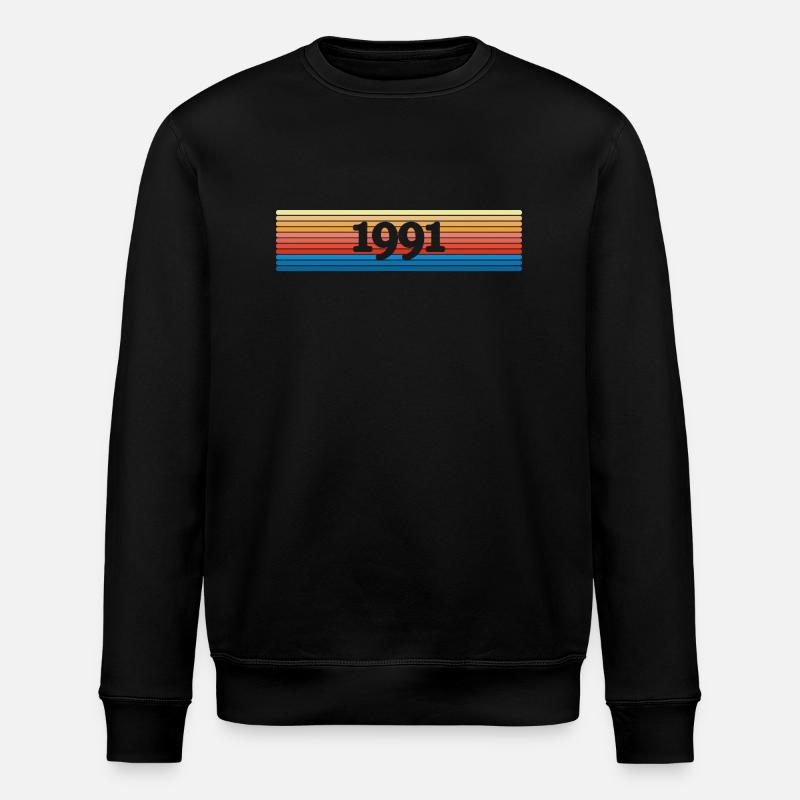 Jahr 1991 - Stanley/Stella Unisex Bio-Sweatshirt ROLLER - Schwarz