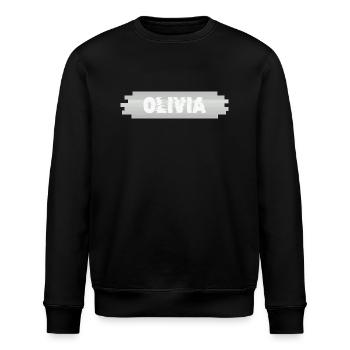 Olivia as a name - Stanley/Stella ROLLER Unisex Organic Sweatshirt - black - Front - Nik (191cm)