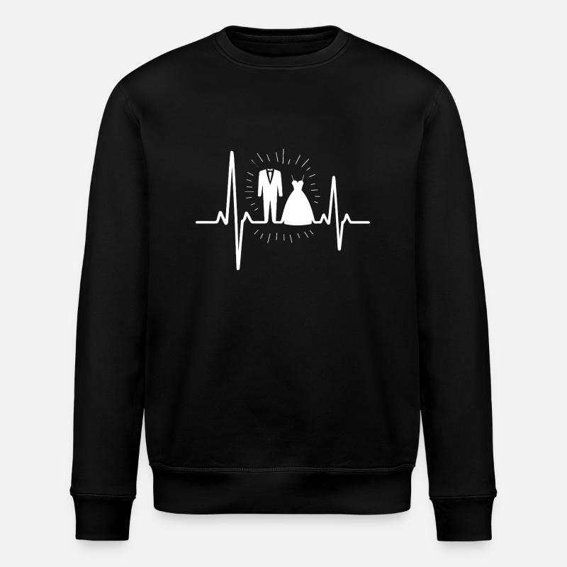 Verliebtes Paar - Stanley/Stella Unisex Bio-Sweatshirt ROLLER - Schwarz
