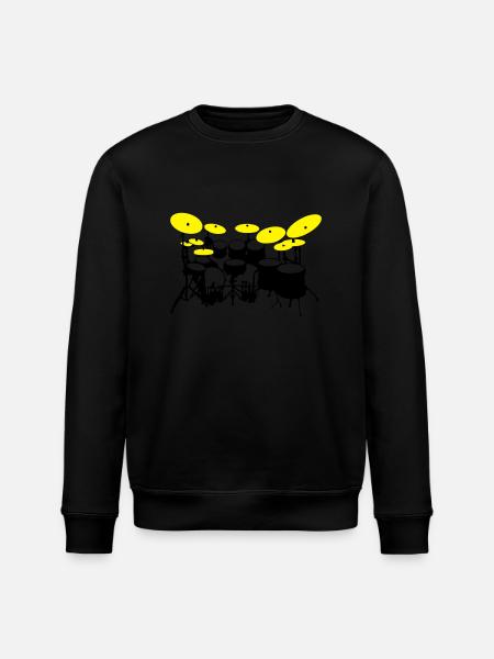 Large drumkit - Stanley/Stella ROLLER Unisex Organic Sweatshirt - black