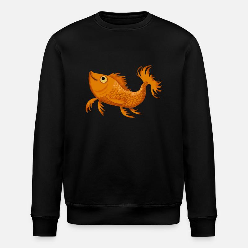 freundlicher Fisch 2 - Stanley/Stella Unisex Bio-Sweatshirt ROLLER - Schwarz