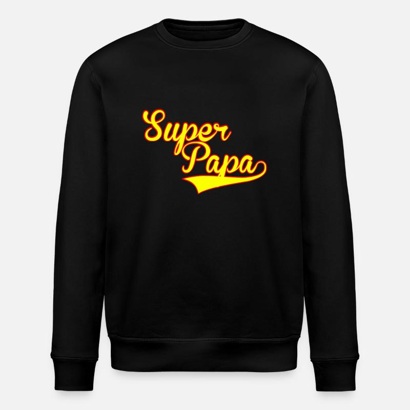super papa - Stanley/Stella Unisex Bio-Sweatshirt ROLLER - Schwarz