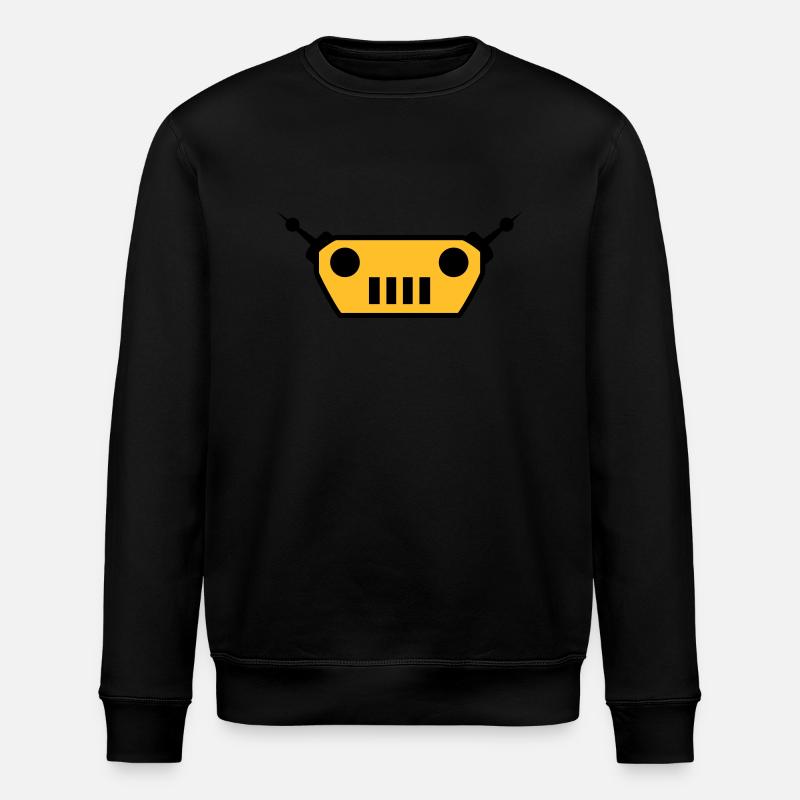 Cool Robot Face Design - Stanley/Stella Unisex Bio-Sweatshirt ROLLER - Schwarz