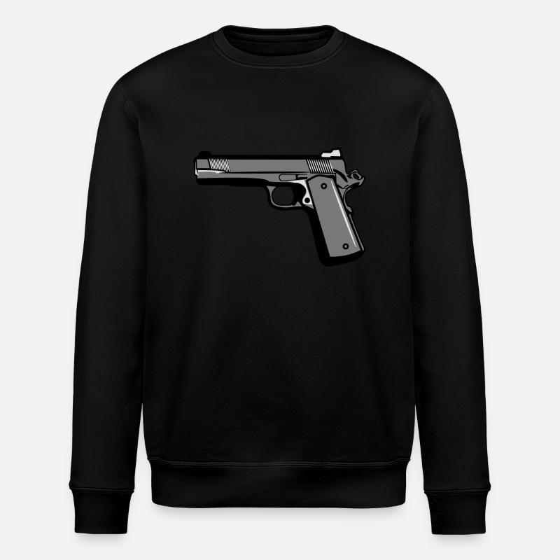Shoot gun weapons - Stanley/Stella ROLLER Unisex Organic Sweatshirt - black