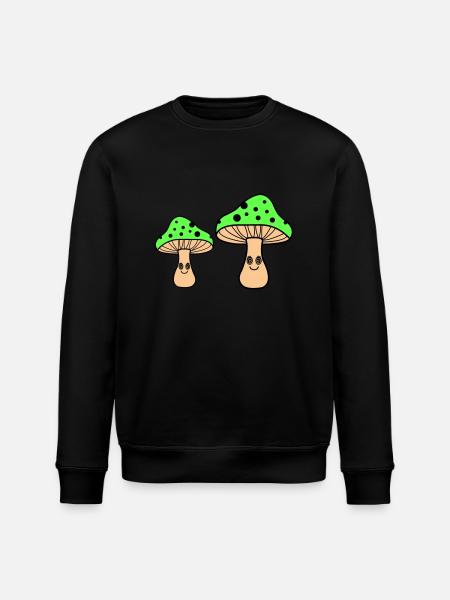 Hypnotic Mushrooms - Stanley/Stella ROLLER Unisex Organic Sweatshirt - black