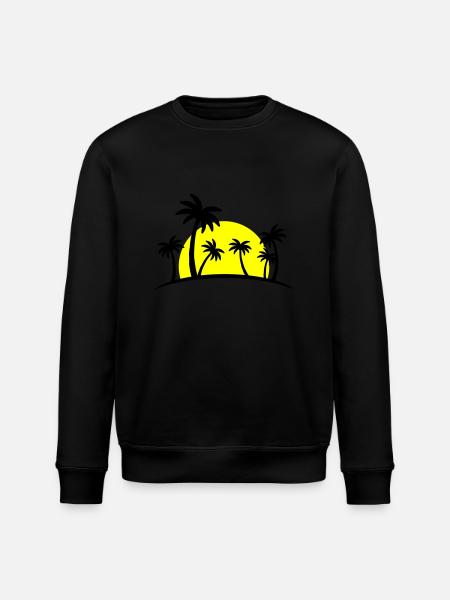 Beach Palms 2 - Stanley/Stella ROLLER Unisex Organic Sweatshirt - black