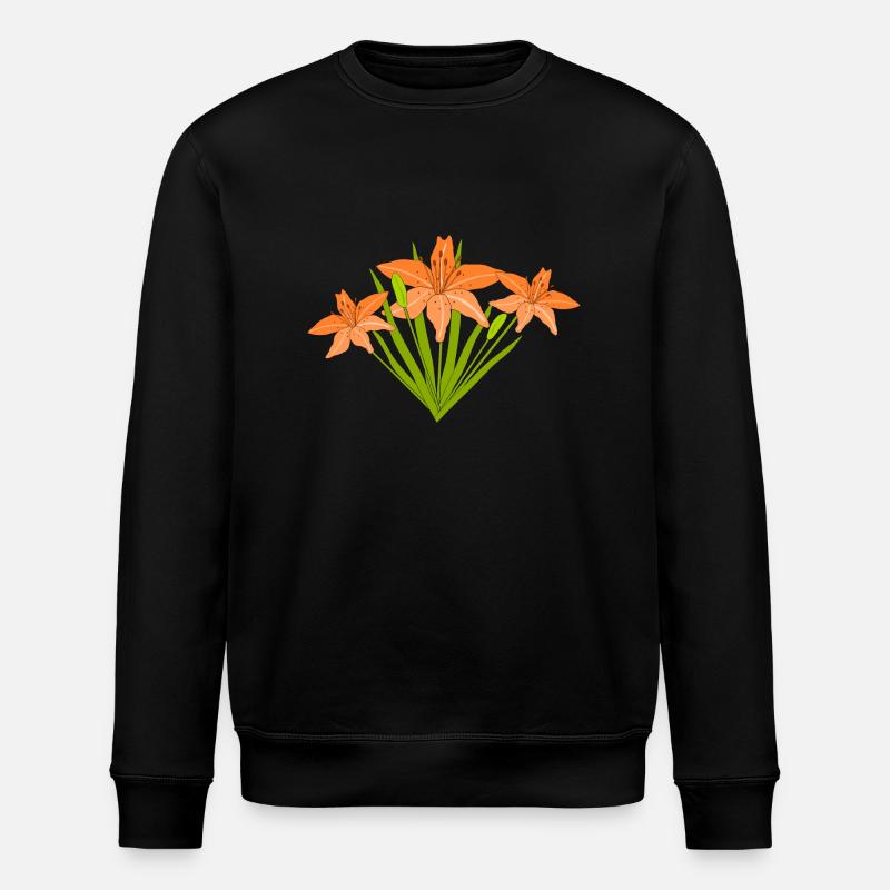 Fire Lilies - Stanley/Stella ROLLER Unisex Organic Sweatshirt - black