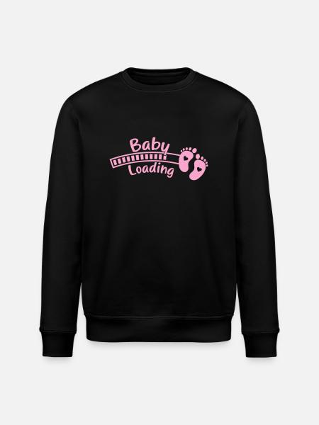baby baby feet loading - Stanley/Stella ROLLER Unisex Organic Sweatshirt - black