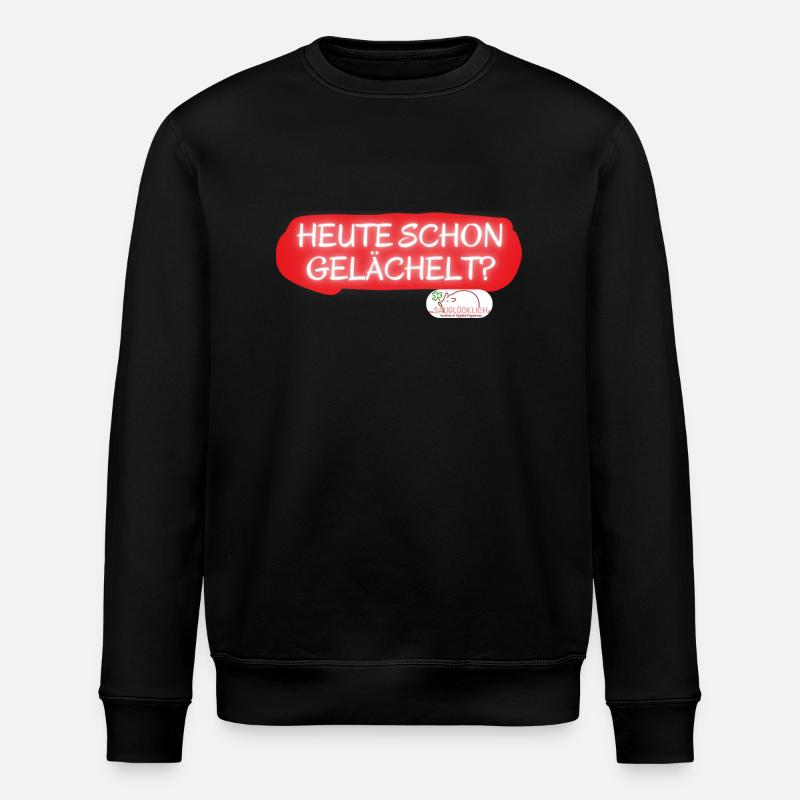 Heute schon gelächelt 2 - Stanley/Stella Unisex Bio-Sweatshirt ROLLER - Schwarz