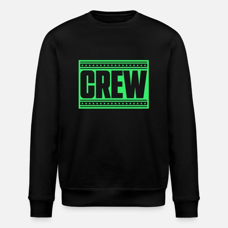 Crew stroked stars - Stanley/Stella ROLLER Unisex Organic Sweatshirt - black