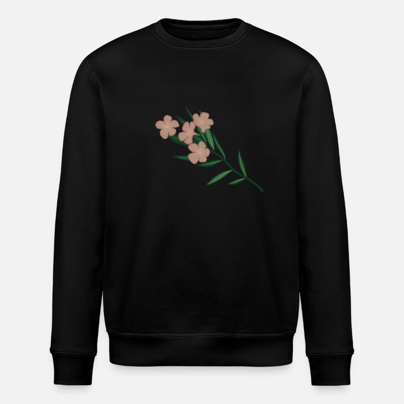 Branche de fleur de laurier-rose - Sweat bio ROLLER Stanley/Stella Unisexe - noir