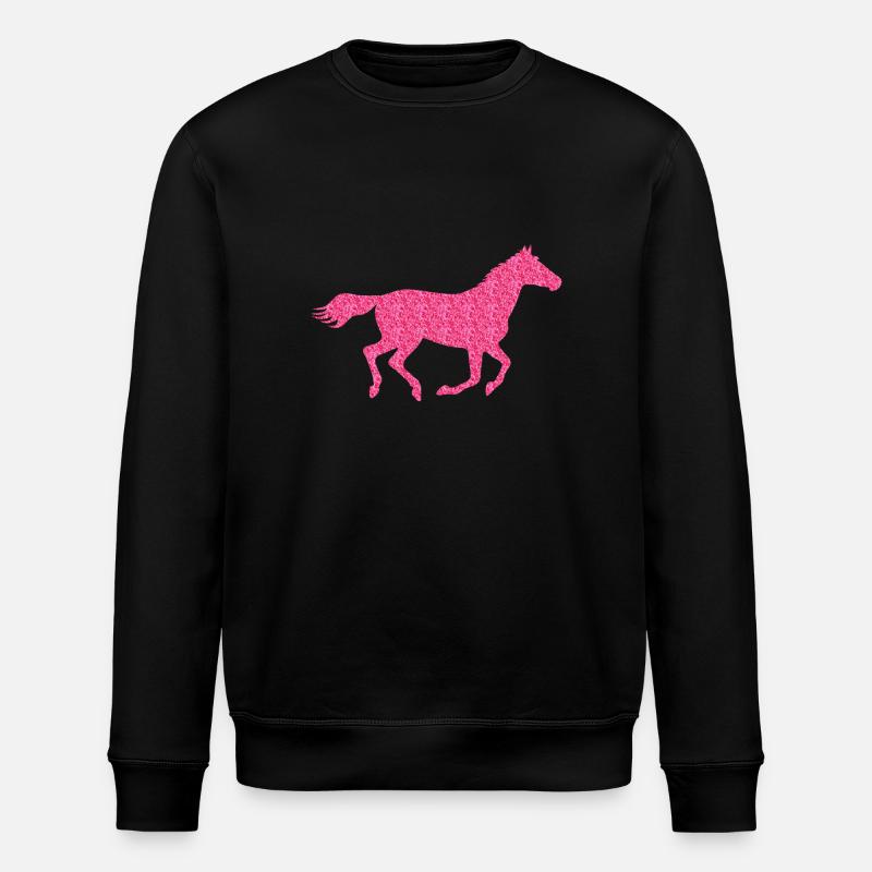 Glitzer Pferd - Stanley/Stella Unisex Bio-Sweatshirt ROLLER - Schwarz
