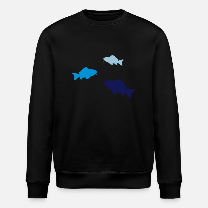 fische02 - Stanley/Stella Unisex Bio-Sweatshirt ROLLER - Schwarz