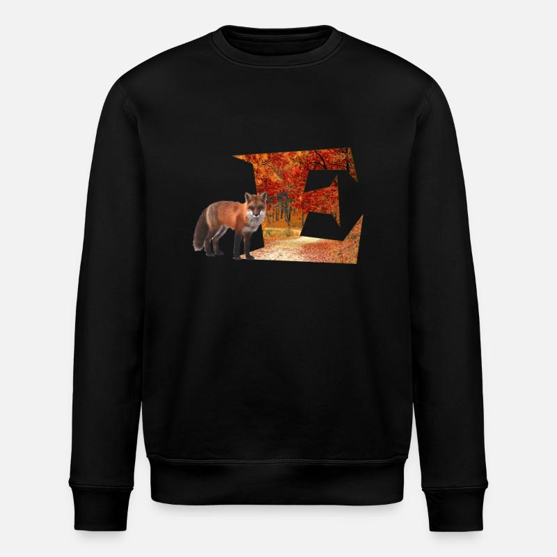 e herbstwald mit fuchs - Stanley/Stella Unisex Bio-Sweatshirt ROLLER - Schwarz