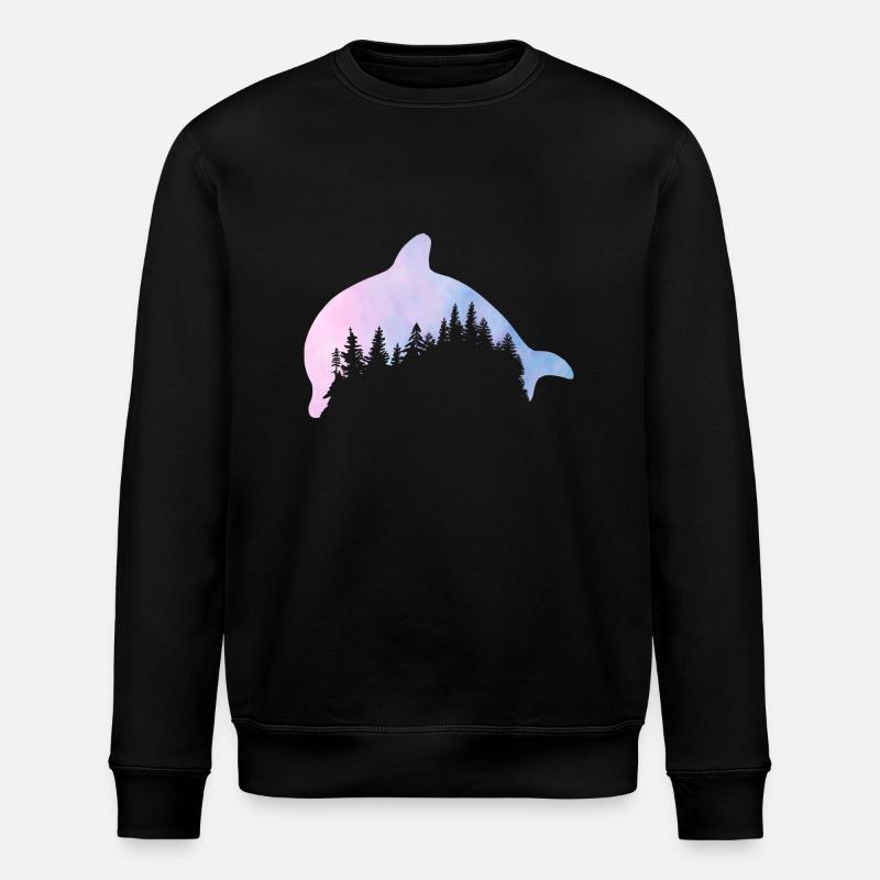 Walddelfin - Stanley/Stella Unisex Bio-Sweatshirt ROLLER - Schwarz