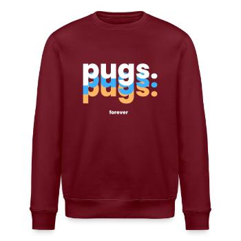 Für immer Möpse - Der Niedliche Begleiter - Stanley/Stella Unisex Bio-Sweatshirt ROLLER - Burgunderrot - Vorne - Nik (191cm)