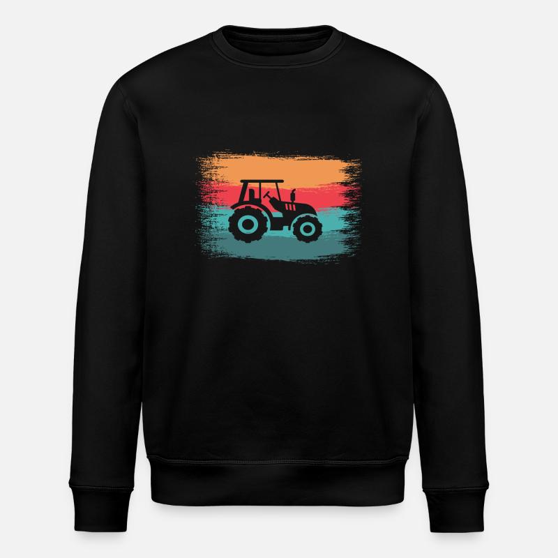 Traktor Landwirt Retro - Stanley/Stella Unisex Bio-Sweatshirt ROLLER - Schwarz