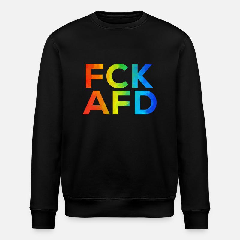 FCK AFD Regenbogen - Stanley/Stella Unisex Bio-Sweatshirt ROLLER - Schwarz