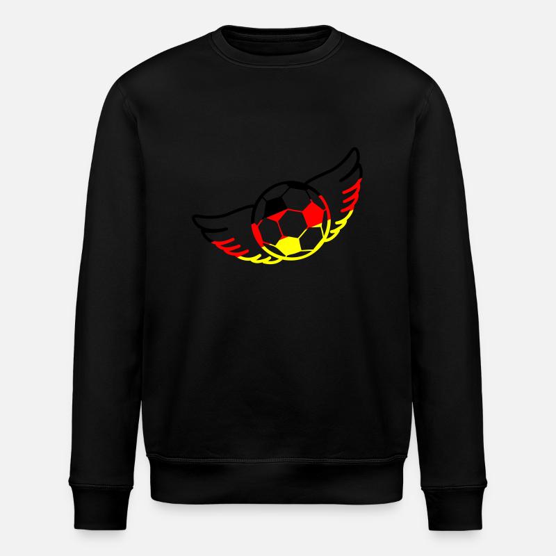 fußball deutschland - Stanley/Stella Unisex Bio-Sweatshirt ROLLER - Schwarz